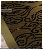 Baroque Yellow Damask Area Rug, Available in 3 sizes | 10005B