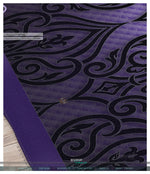 Baroque Violet Damask Area Rug, Available in 3 sizes | 10005E