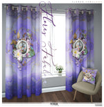 Abstract Orchid Floral PREMIUM Curtain Panel. Available on 12 Fabrics. Made to Order. 10008E