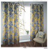 Mistletoes Florals PREMIUM Curtain Panel. Available on 12 Fabrics. Made to Order. 10009B