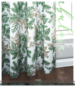 Mistletoes Green Florals PREMIUM Curtain Panel. Available on 12 Fabrics. Made to Order. 10009C