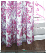 Mistletoes Pink Florals PREMIUM Curtain Panel. Available on 12 Fabrics. Made to Order. 10009D