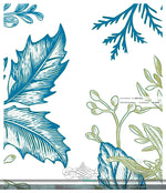 Mistletoes Aqua Florals PREMIUM Curtain Panel. Available on 12 Fabrics. Made to Order. 10009E