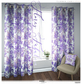 Mistletoes Lilac Florals PREMIUM Curtain Panel. Available on 12 Fabrics. Made to Order. 10009F