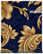 Golden Floral Pattern PREMIUM Curtain Panel. 12 Fabric Options. Made to Order - 100118