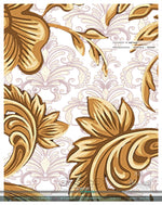 Gold Floral White PREMIUM Curtain Panel, Made to Order on 12 Fabric Options - 100120