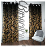Gold Floral Pattern PREMIUM Curtain Panel, Made to Order on 12 Fabric Options - 100122
