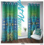 Decorative Swirls Art Nouveau PREMIUM Curtain Panel. Available on 12 Fabrics. Made to Order. 100145