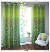 Lime Casablanca Print PREMIUM Curtain Panel. Available on 12 Fabrics. Made to Order. 100157E