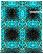 Abstract Pattern Turquoise PREMIUM Curtain Panel. Available on 12 Fabrics. Made to Order. 100168
