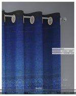 Abstract Blue PREMIUM Curtain Panel. Available on 12 Fabrics. Made to Order. 100171