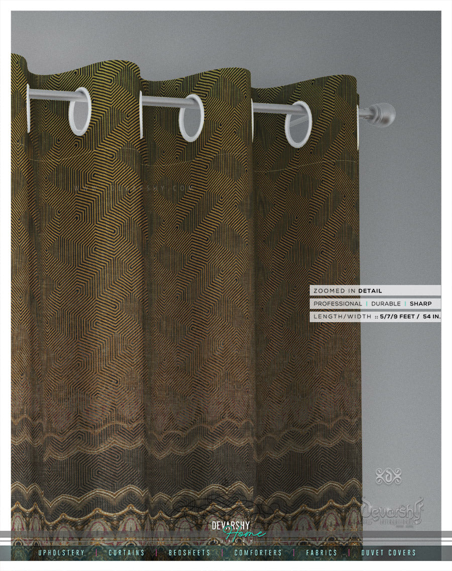 Abstract Stripes Pattern PREMIUM Curtain Panel. Available on 12 Fabrics, Sheer & Heavy, Made to Order. 100174