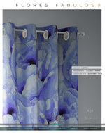 Lavender Painted Floral PREMIUM Curtain Panel. Available on 12 Fabrics. Made to Order. 10024