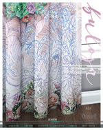 Organic Pink Floral PREMIUM Curtain Panel. Available on 12 Fabrics. Made to Order. 100308