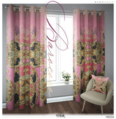 Pink Animal Print PREMIUM Curtain Panel. Available on 12 Fabrics, Made to Order. 100326A