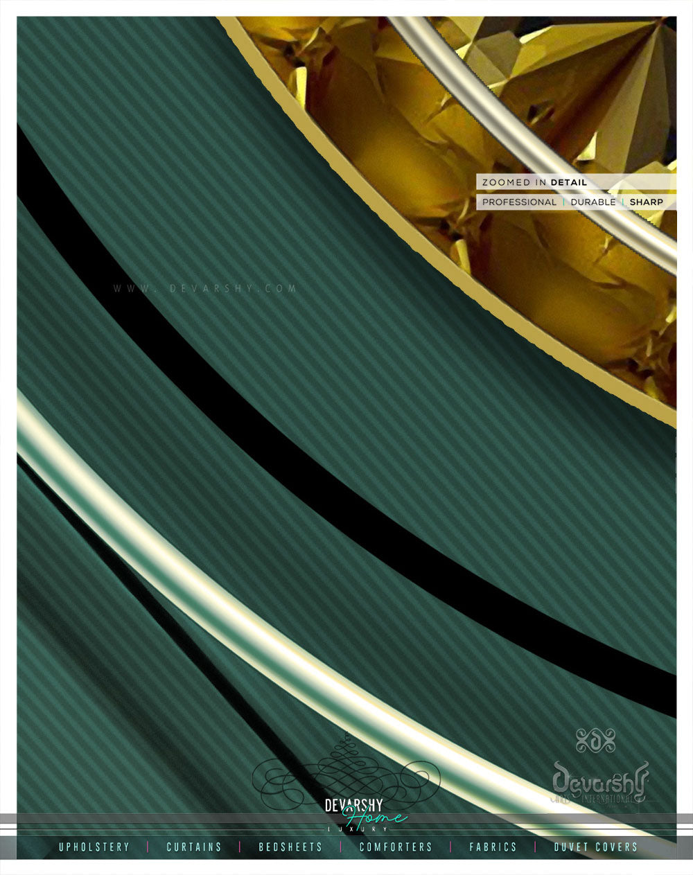 Steampunk Design Teal PREMIUM Curtain Panel. Available on 12 Fabrics. Made to Order. 100333