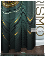 Steampunk Design Teal PREMIUM Curtain Panel. Available on 12 Fabrics. Made to Order. 100333