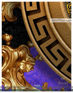 Opulence Of Sicily, Violet Baroque PREMIUM Curtain. Available on 12 Fabrics. Made to Order. 100339