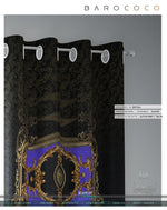 Opulence Of Sicily, Violet Baroque PREMIUM Curtain. Available on 12 Fabrics. Made to Order. 100339