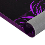 Violet Rose Area Rug Purple Floral Carpet, Available in 3 sizes |10003C