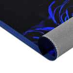 Deep Blue Rose Area Rug, Available in 3 sizes |10003A