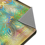 Iridescent Area Rug, Polynesian Art Carpet, Chenille Area Rug for Bedroom in 3 sizes | 100534