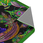 Green Peacock Area Rug, Available in 3 sizes | D20032