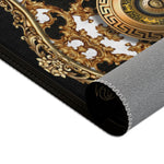 Opulence of Sicily Black Area Rug, Available in 3 sizes | 100337