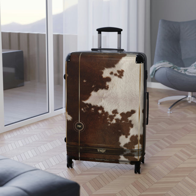Cow Print Suitcase 3 Sizes Carry-on Suitcase Animal Print Suitcase Cow Hide Luggage Hard Shell Suitcase| 11222