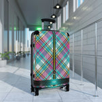 Tartan Plaids Suitcase Carry-on Suitcase Plaids Travel Luggage Hard Shell Suitcase in 3 Sizes | D20109