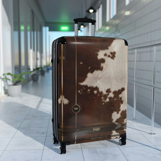 Cow Print Suitcase 3 Sizes Carry-on Suitcase Animal Print Suitcase Cow Hide Luggage Hard Shell Suitcase| 11222
