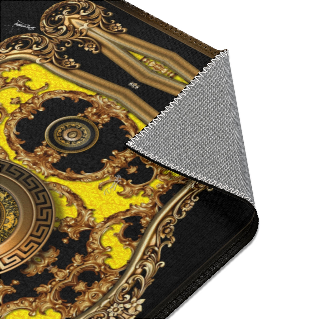 Opulence of Sicily Yellow Area Rug, Available in 3 sizes | 100336
