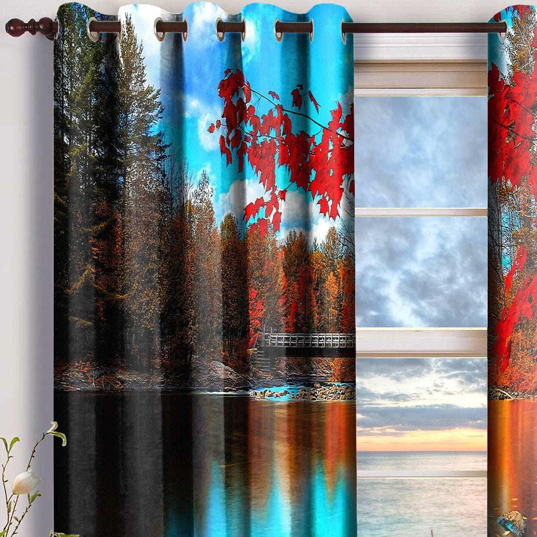 Devarshy Designer Home Furnishings Digital Print Room Door Curtain Set - 1076 , Home Decor - DEVARSHY, DEVARSHY
 - 2