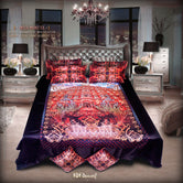 Devarshy Home Furnishing Heritage Monumental Digital Print King-Size Designer Bedsheet Set