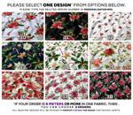 Red Poinsettia Apparel Fabric 3Meters+, 9 Designs | 8 Fabrics Option | Fabric By the Yard | 070