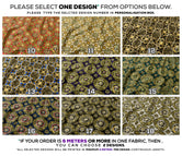 Golden Rings Apparel Fabric 3Meters+, 9 Designs | 8 Fabrics Option | Baroque Fabric By the Yard | 033