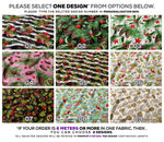 Xmas Florals Apparel Fabric 3Meters+, 9 Designs | 8 Fabrics Option | Fabric By the Yard | 072
