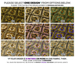 Gold Medallion Apparel Fabric 3Meters+, 9 Designs | 8 Fabrics Option | Fabric By the Yard | 030