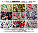 Flowers Apparel Fabric 3Meters+, 9 Designs | 8 Fabrics Option | Fabric By the Yard | D20152