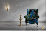 PEACOCK Print Upholstery Fabric 3meters 4 Colors & 12 Furnishing Fabrics Peacock Fabric By the Yard | D20029