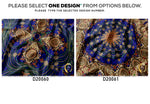 Blue Jewels Upholstery Fabric 3meters 2 Designs & 12 Fabric Options Mandala Furnishing Fabrics By the Yard | D20060