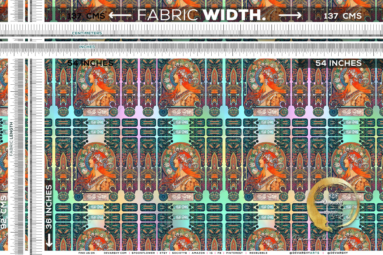 Muchas Gracias Upholstery Fabric 3meters & 12 Furnishing Fabrics Classical Painting Fabric by the Yard | D20077