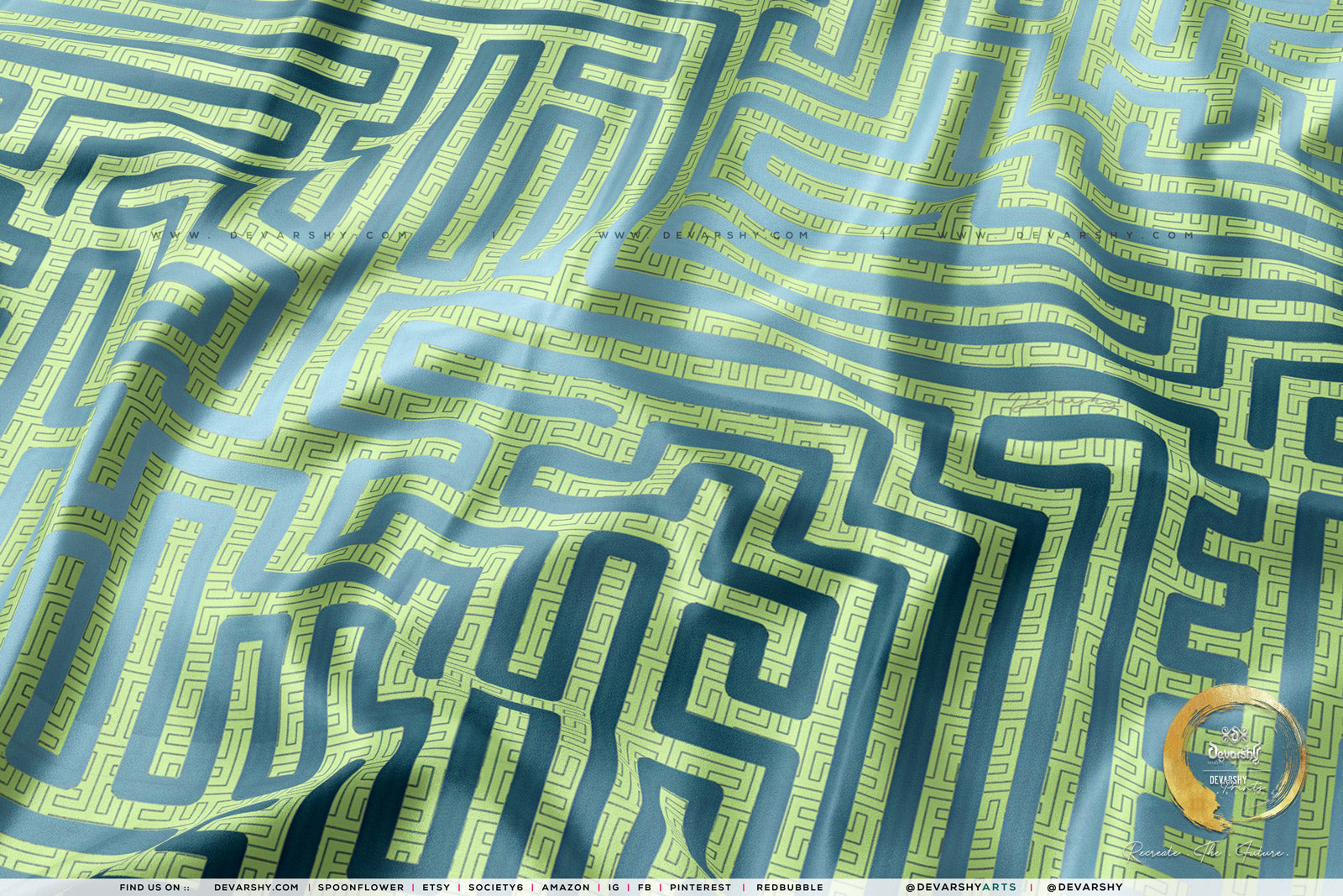 THE MAZE Upholstery Fabric 3meters 4 Colors & 12 Furnishing Fabrics Abstract Striped Fabric by the yard | D20093