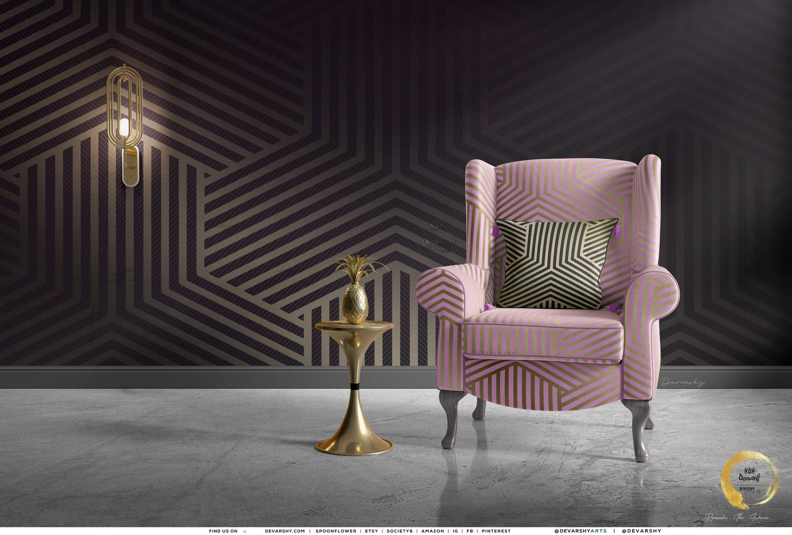 Trifurcate Pattern Upholstery Fabric 3meters 4 Colors & 12 Furnishing Fabrics Abstract Fabric By the Yard | D20095