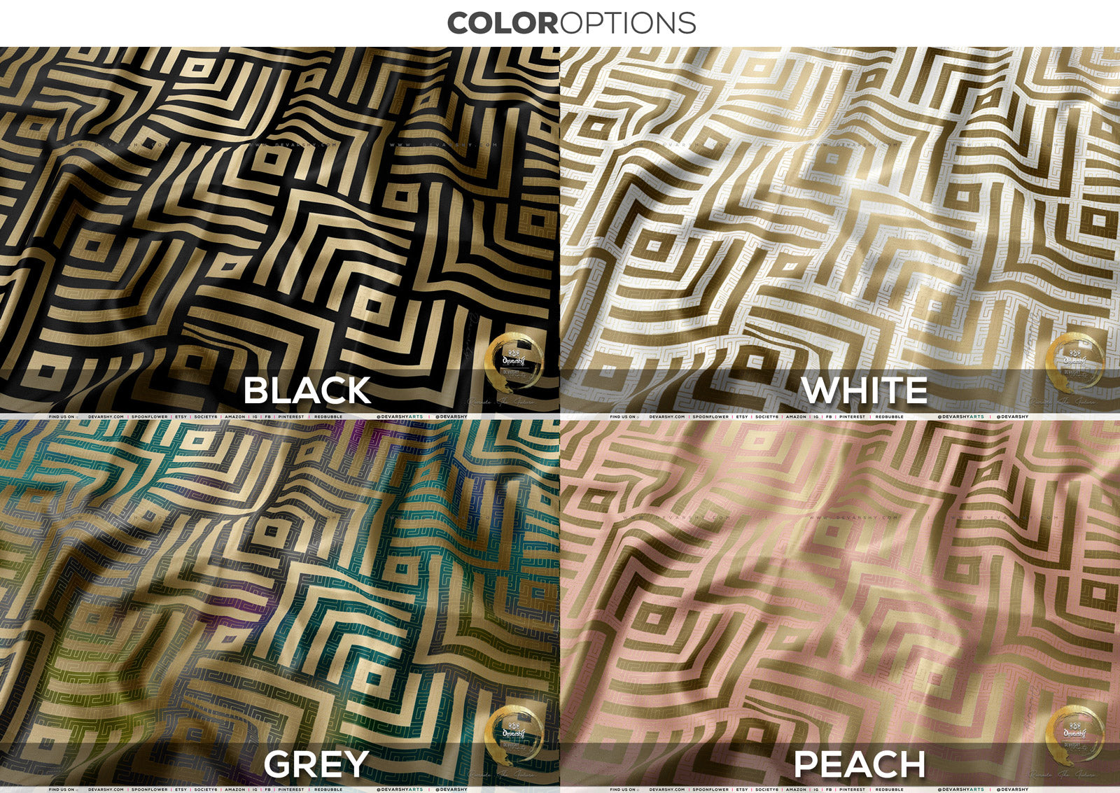 Abstract Square Upholstery Fabric 3meters 4 Colors & 12 Furnishing Fabrics Geometric Pattern Fabric By the Yard | D20097