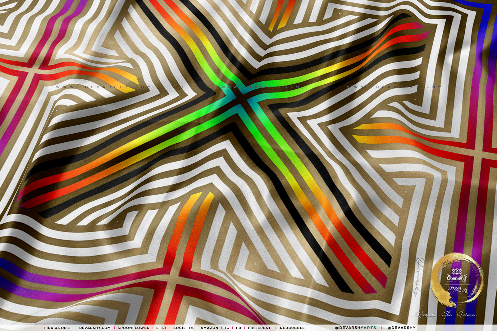 Tronified Upholstery Fabric 3meters 4 Colors & 12 Furnishing Fabrics Colorful Abstract Fabric By the Yard  | 016