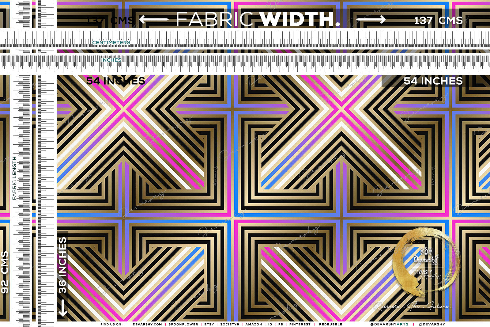 Tronified Upholstery Fabric 3meters 4 Colors & 12 Furnishing Fabrics Colorful Abstract Fabric By the Yard  | 016