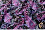 Pink Paisleys Upholstery Fabric 3meters 4 Colors & 12 Furnishing Fabrics Block Print Fabric By the Yard | D20111