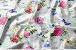 Pink Florals Apparel Fabric 3Meters+, 9 Designs | 8 Fabrics Option | Fabric By the Yard | D20135