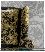 Golden Lion Blue Upholstery Fabric 3Meters 12 Furnishing Fabric Options Baroque Lion Fabric By the Yard | D21040